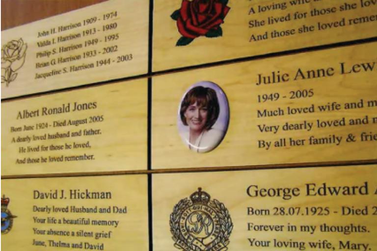 Wooden plaque