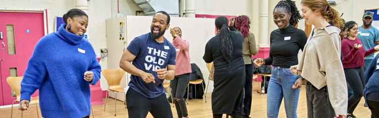 People dancing and laughing